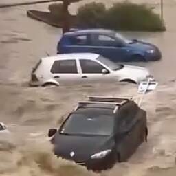 Video | Franse en Duitse straten staan blank door zware overstromingen