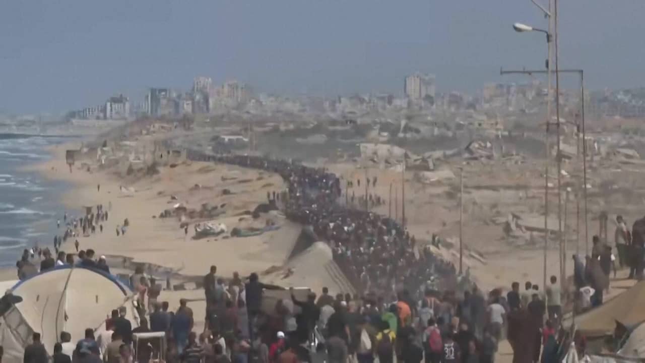 Video | Grote volksverhuizing in Gaza komt op gang na ingaan staakt-het-vuren
