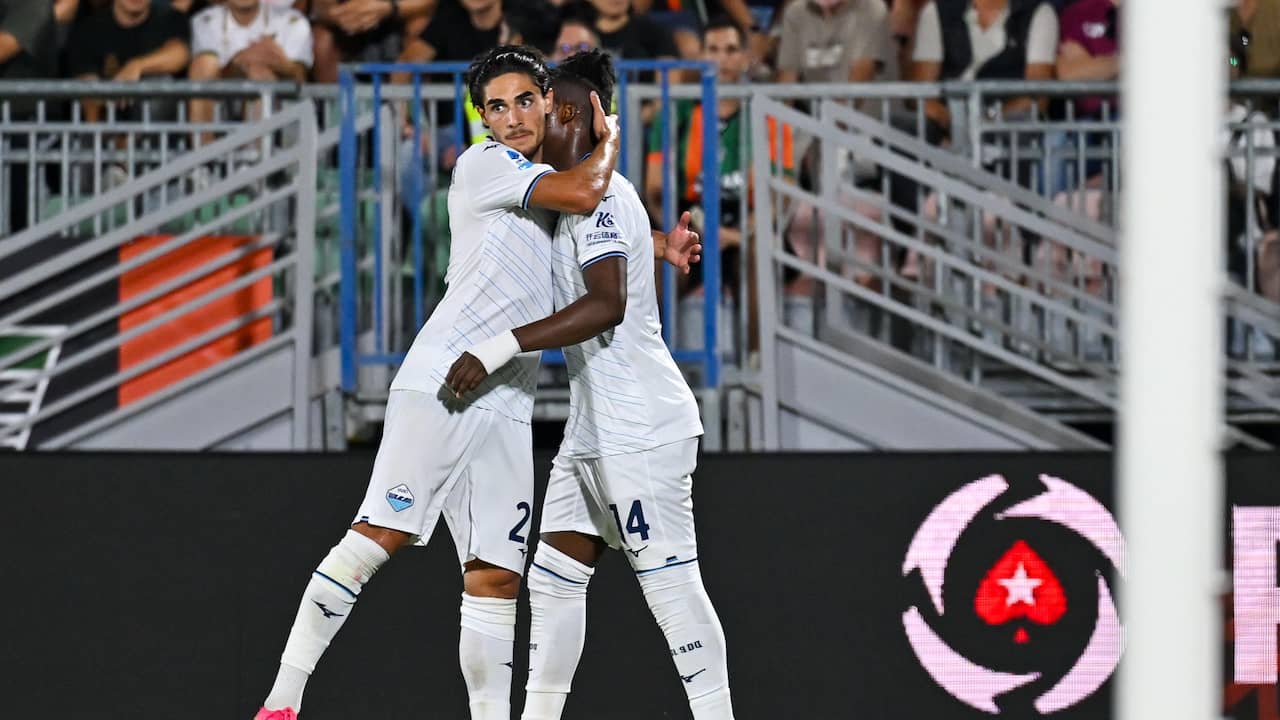 Video | Noslin torent boven iedereen uit en kopt voorzet binnen voor Lazio
