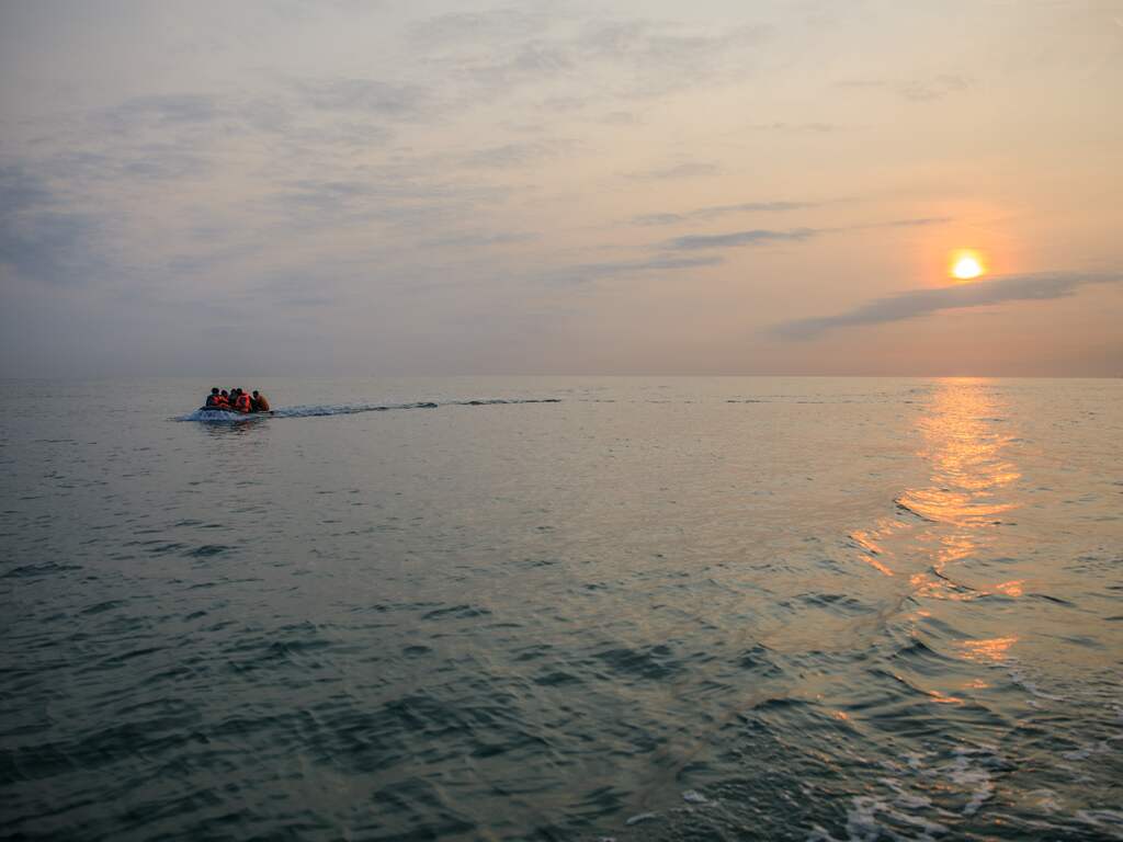 Migrantenboot op het Kanaal