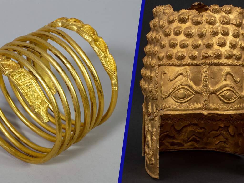 Deze kostbare gouden topstukken zijn gestolen uit het Drents Museum