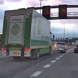 Video | Dashcam filmt roekeloze inhaalmanoeuvre en ongeluk op Antwerpse Ring