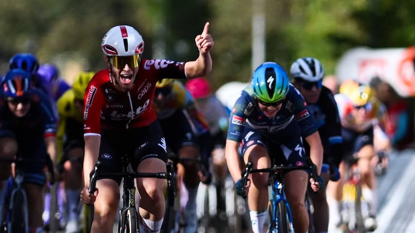 Ex-schaatsster Sandrine Tas slaat dubbelslag in Eneco Tour, Kool flink gehinderd