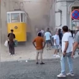 Video | Omstanders filmen ravage na fatale tramontsporing in Lissabon