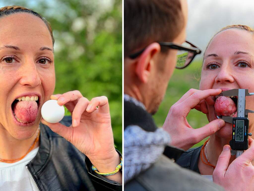 Vrouw uit Italië vestigt wereldrecord met 'pingpongbaltong'