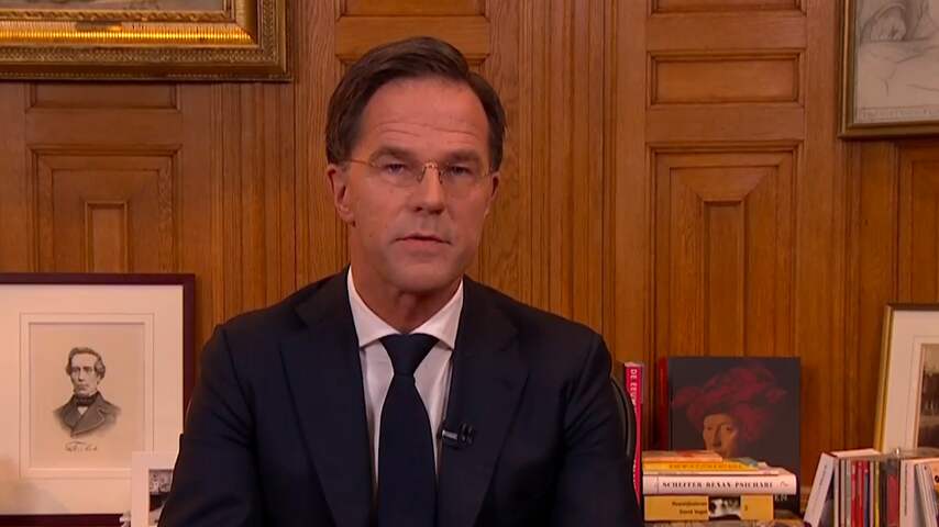 Rutte vanuit Torentje: 'Nederland gaat op slot'