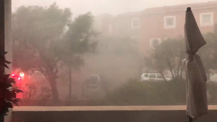 Storm raast over Frans eiland Corsica