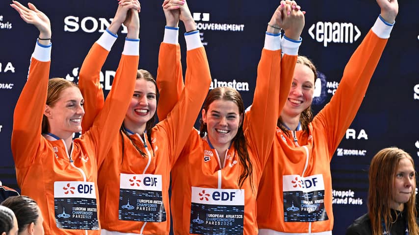Marrit Steenbergen leidt Nederlandse ploeg naar EK-goud op 4x100 meter vrij
