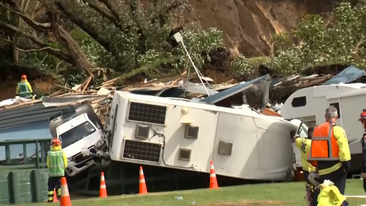 Video | Aardverschuiving treft camping in Nieuw-Zeeland