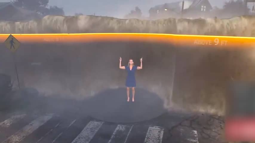 Meteoroloog laat zien hoe hoog water kan komen door orkaan Milton