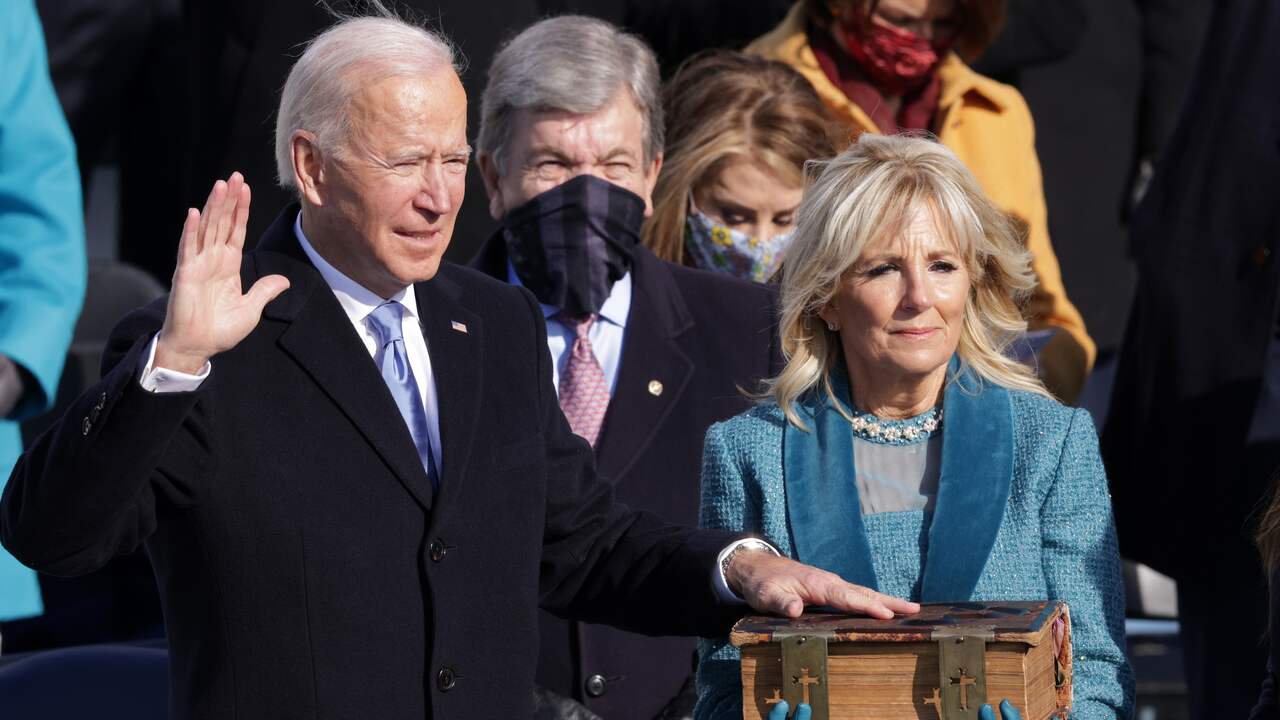 Joe Biden ingezworen als 46e president van de Verenigde Staten