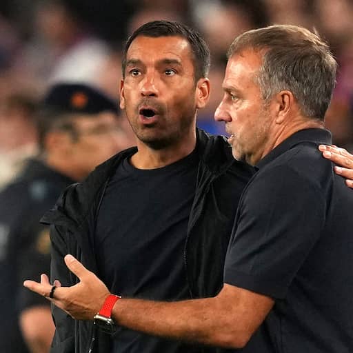 Illustratie bij: Van Bronckhorst én Flick genieten van lef Feyenoord: 'Ze horen thuis in CL'