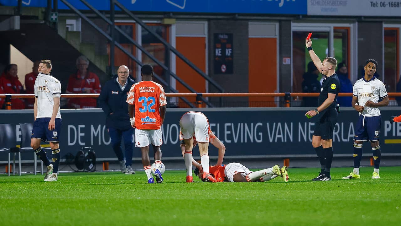 Rode kaart voor vervanger van Deijl kost Go Ahead zege bij FC Volendam