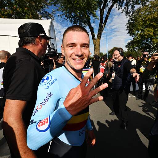 Illustratie bij: Evenepoel evenaart record met vierde wereldtitel tijdrijden, Hoole negende
