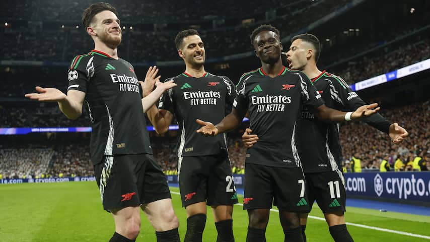 Arsenal wint ook in Madrid en knikkert titelhouder Real uit Champions  League | Voetbal | NU.nl