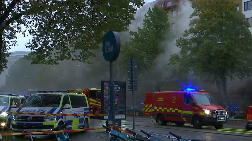 Tientallen gewonden bij explosie en brand in flatgebouw in Göteborg
