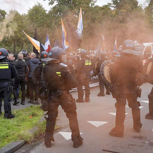 Illustratie bij: Extreemrechtse betoging op Malieveld ontbonden na geweld tegen ME, noodbevel van kracht