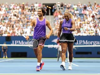 Serena Williams en Alcaraz openen met zege in gemengd dubbelspel US Open