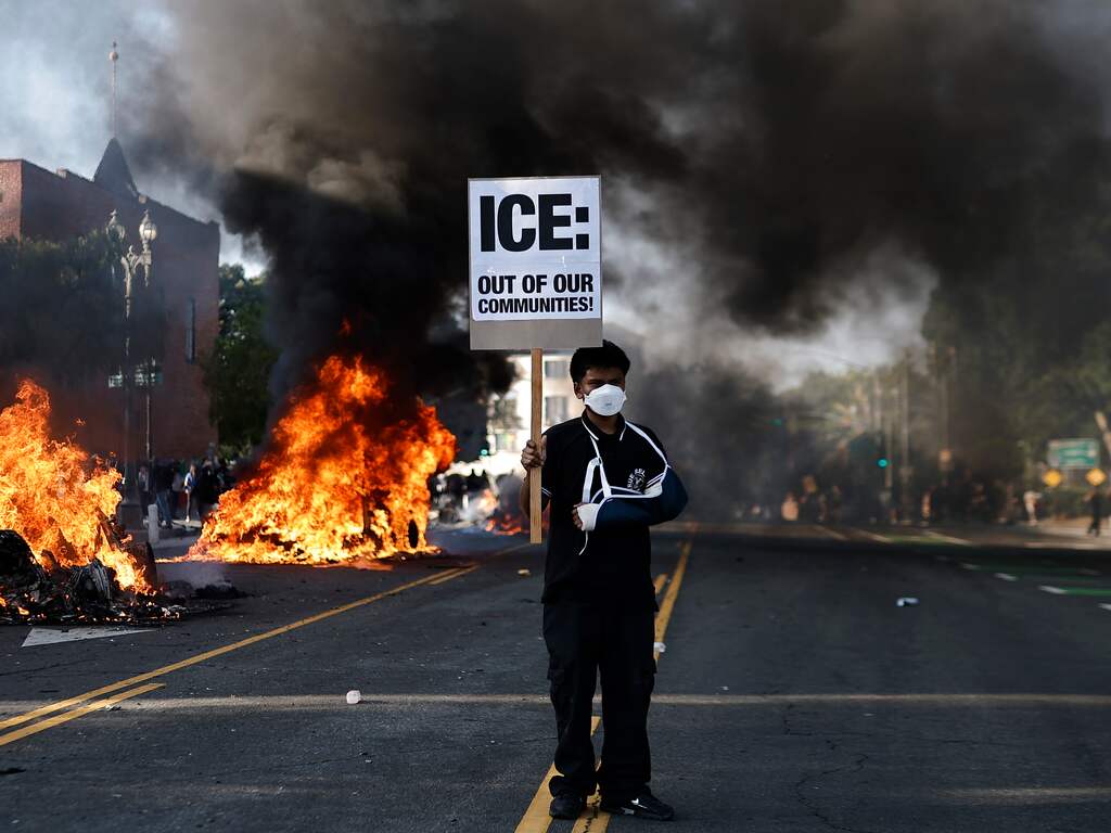 Harde confrontatie in Los Angeles, Trump zet militairen in