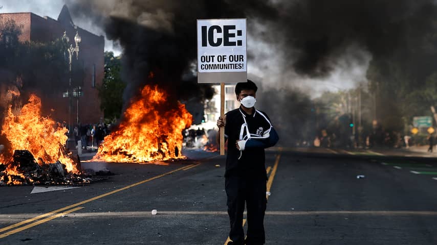 Harde confrontatie in Los Angeles, Trump zet militairen in | Buitenland | NU.nl