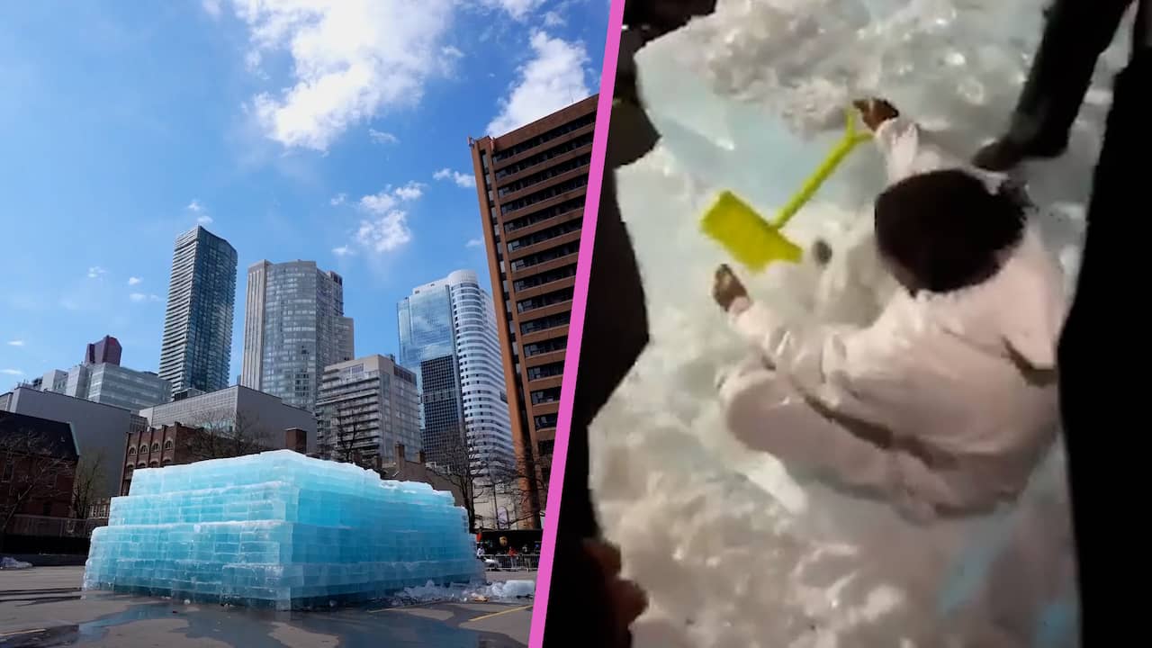 Video | Fans van Drake klimmen op berg ijsblokken voor releasedatum album