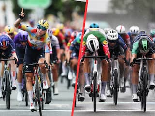 Wiebes klasse apart in Groot-Brittannië, Kooij nipt geklopt in kletsnatte sprintclash