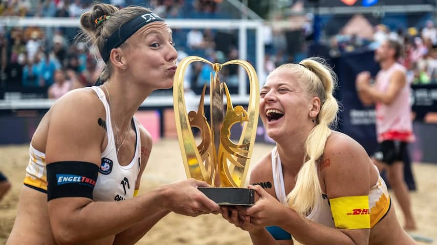 Stam en Schoon kronen zich overtuigend tot Europees kampioen beachvolleybal
