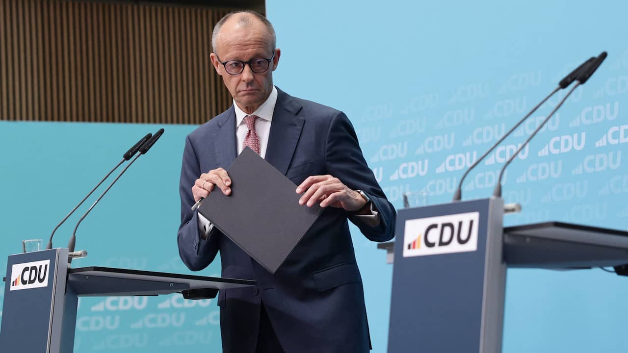 Foto bij Merz na historisch verlies bij verkiezingen: 'Geen discussie over mijn positie'