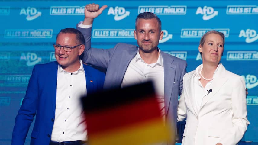 Foto bij Extreemrechtse AfD ligt op koers voor winst bij verkiezingen in Saksen-Anhalt
