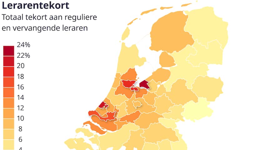 Lerarentekort begon in Randstad, maar 'breidt zich als olievlek uit' | NUjij | NU.nl