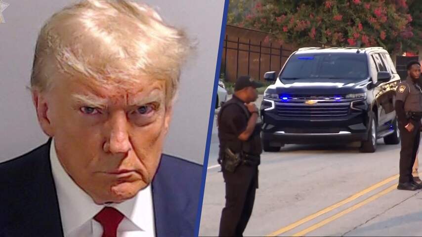 Trump vertrekt per autocolonne naar Amerikaanse gevangenis