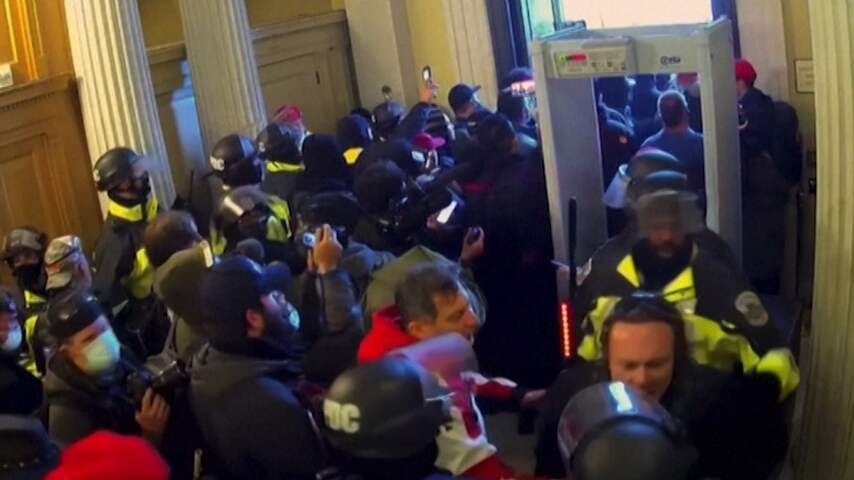 Nieuwe beelden tonen chaos in Capitool tijdens bestorming