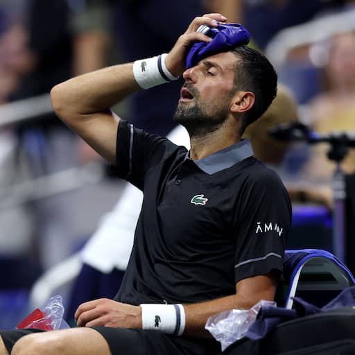 Novak Djokovic direct uitgeschakeld op US Open na fysieke problemen