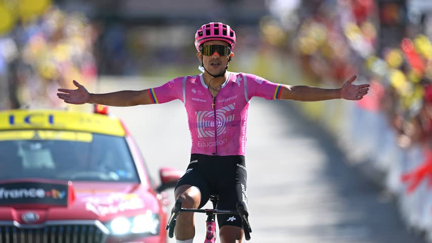 Carapaz soleert naar zege in eerste Alpenrit Tour, favorieten houden zich koest