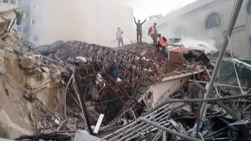 Deel Iraanse ambassade in Syrië in puin na luchtaanval
