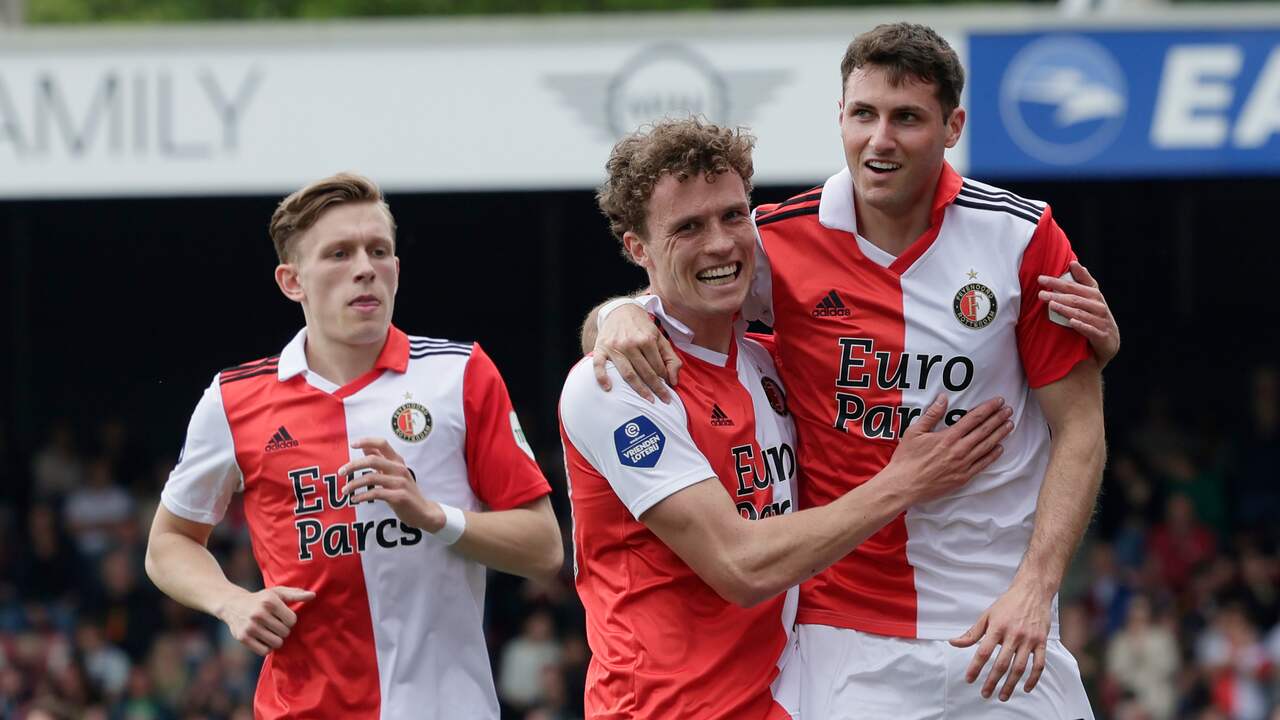 Feyenoord wint moeizaam van Excelsior en kan volgende week kampioen