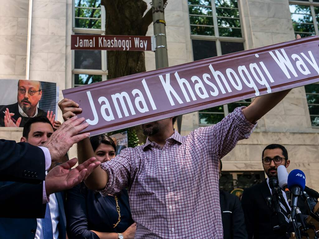 Straat Saoedische ambassade in Washington heet nu Jamal Khashoggi Way