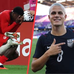 Schop in gezicht tijdens oefenzege Canada, zestienjarige debutant bij jeugdig VS