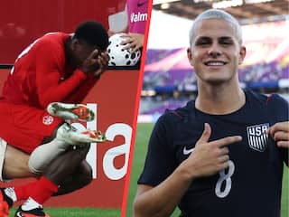 Schop in gezicht bij oefenzege Canada, zestienjarige debutant bij jeugdig VS