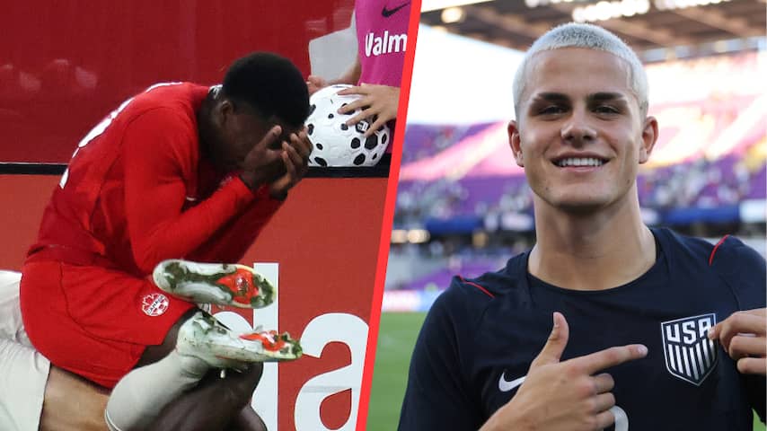 Schop in gezicht bij oefenzege Canada, zestienjarige debutant bij jeugdig VS