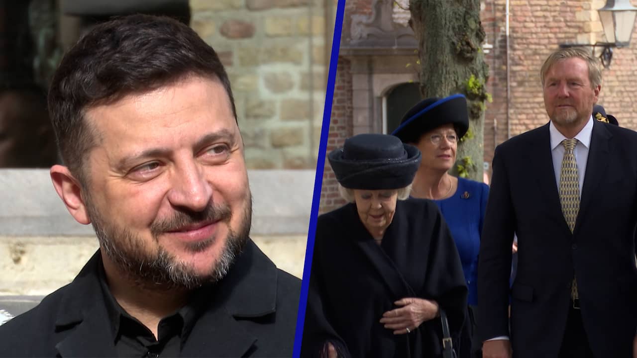 Video | Willem-Alexander en Beatrix komen in Middelburg aan voor prijsuitreiking Zelensky